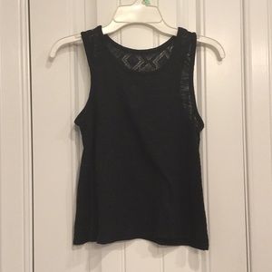 Black pink top with lace on back and straps
